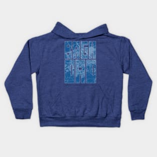 Baghdad, Iraq City Map Typography - Blueprint Kids Hoodie